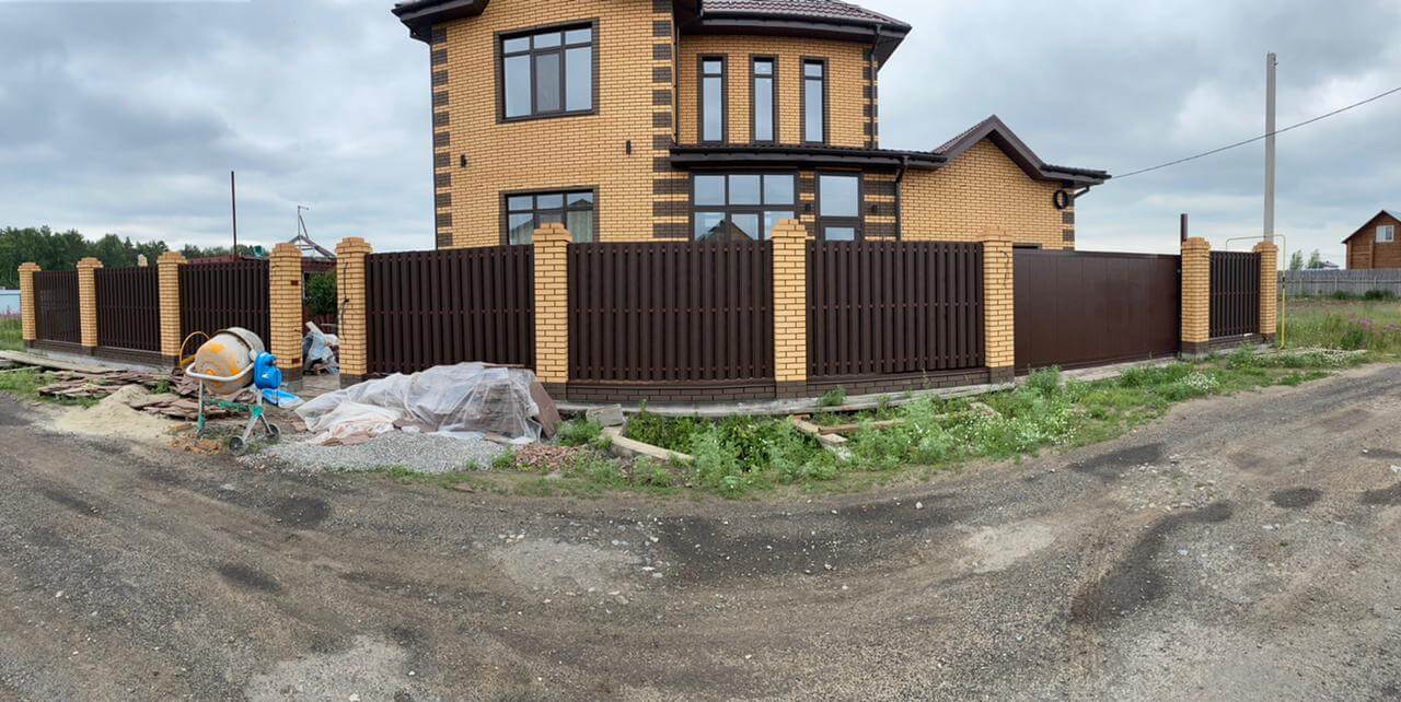 забор из штакетника Шоколад двухсторонний фото1 в Сыктывкаре