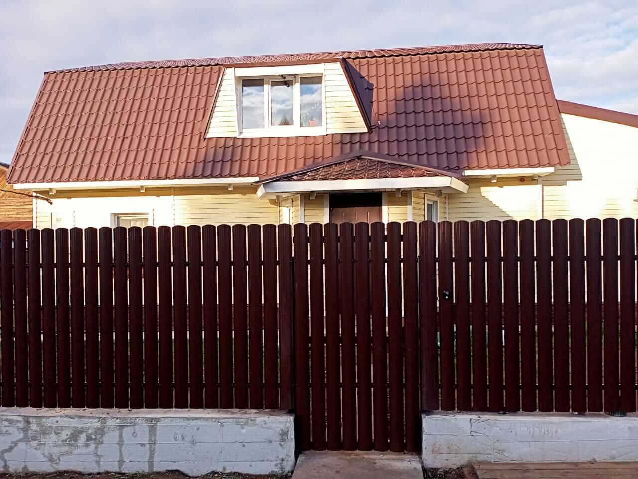 забор из штакетника шоколад фото4 в Сыктывкаре