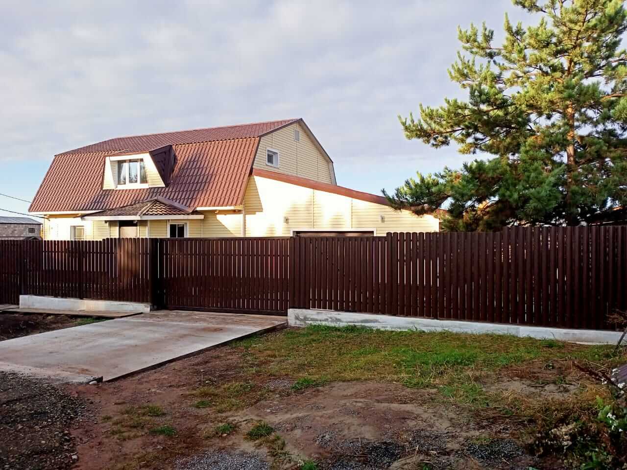 забор из штакетника шоколад фото2 в Сыктывкаре