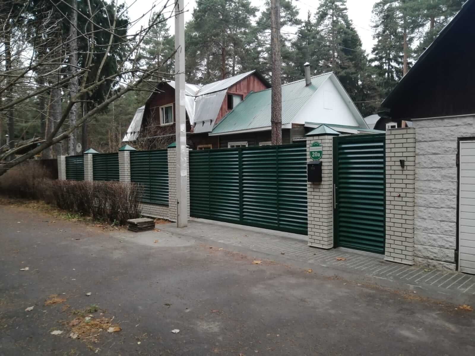 Забор-жалюзи с ламелями ЭКО-Z Зеленый Мох фото1 в Сыктывкаре
