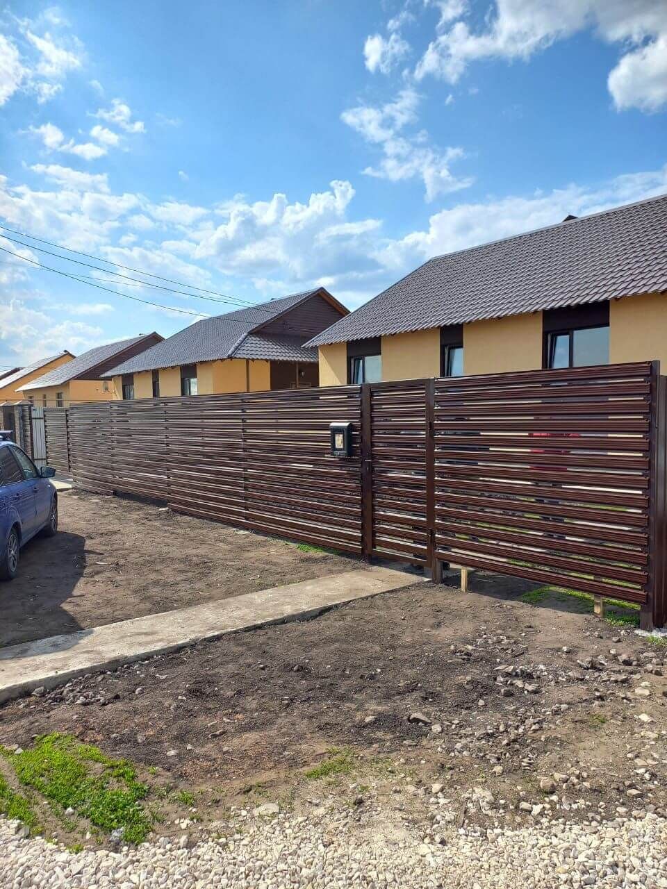 Забор-ранчо из широкого штакетника 24м RAL8017/8017 Шоколад двусторонний в Сыктывкаре