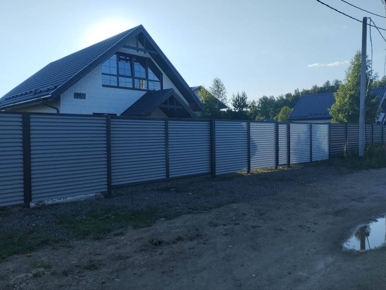Забор из ламелей еврожалюзи 20м RAL7004 Серый фото 3 в Сыктывкаре