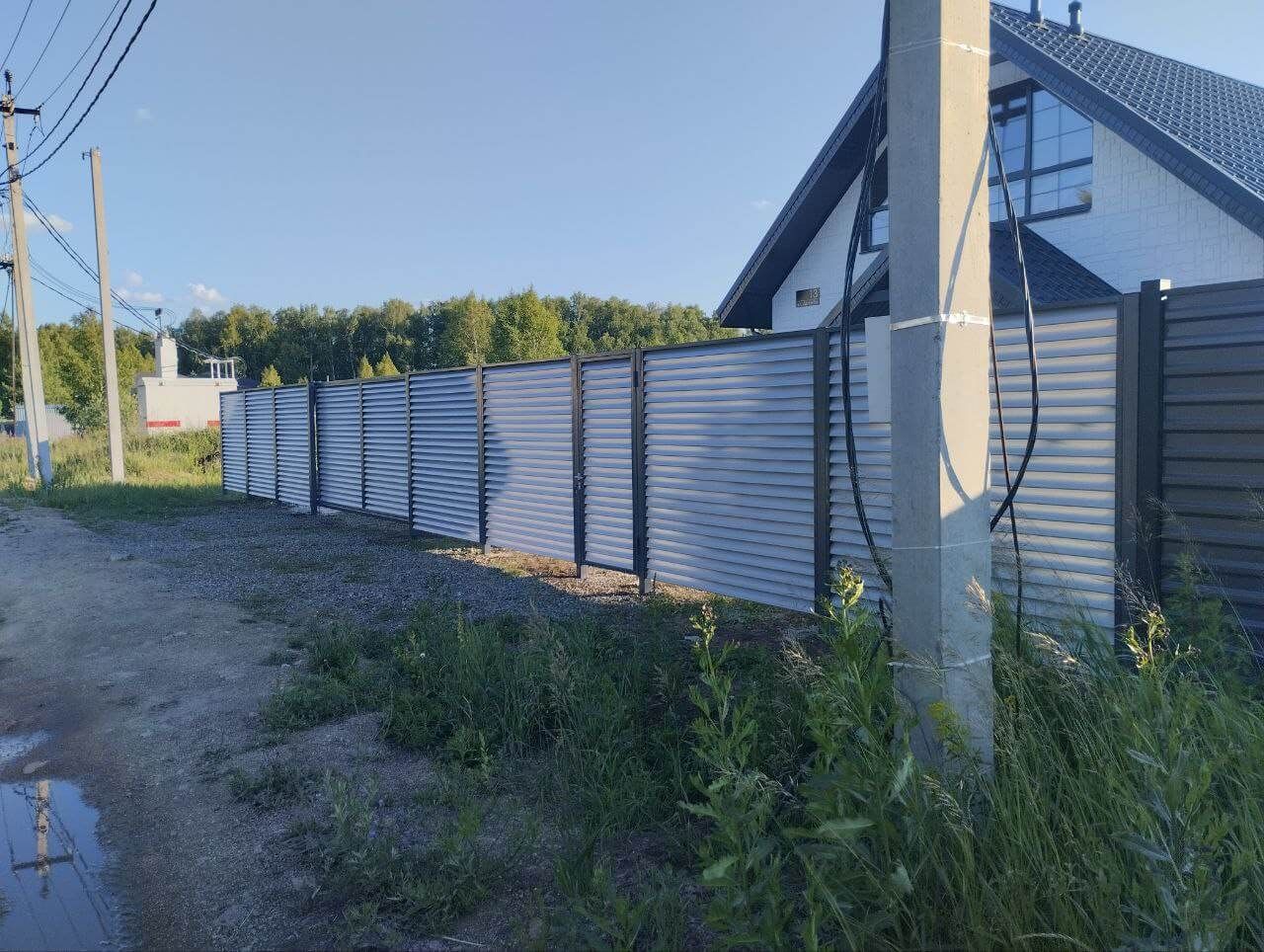 Забор из ламелей еврожалюзи 20м RAL7004 Серый фото 2 в Сыктывкаре