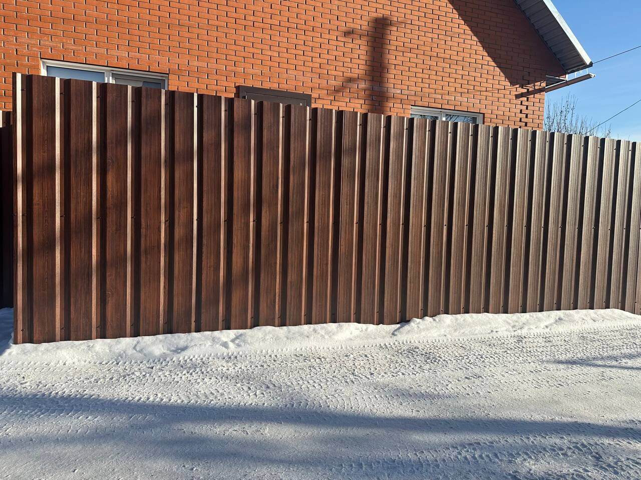 Забор из профнастила НС-21 22м Античное Дерево Принтек фото 4 в Сыктывкаре