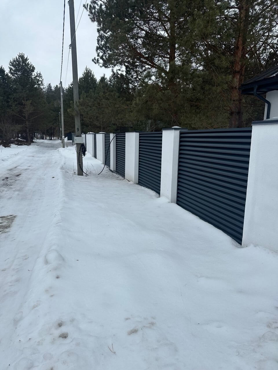 Забор-жалюзи 76м RAL7024/7024 Серый Графит двусторонний МАТТЕ фото 5 в Сыктывкаре