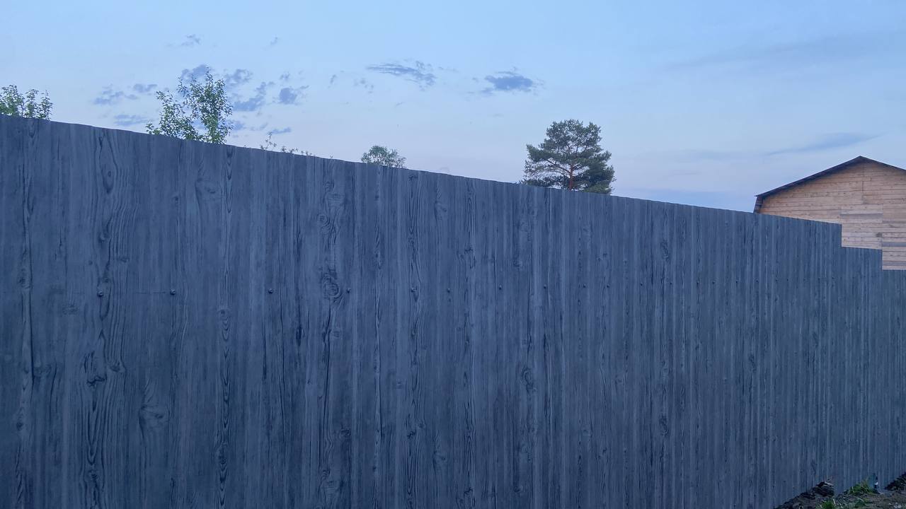 Забор из профнастила НС-10 42м Светлая Береза SteelArt фото 4 в Сыктывкаре