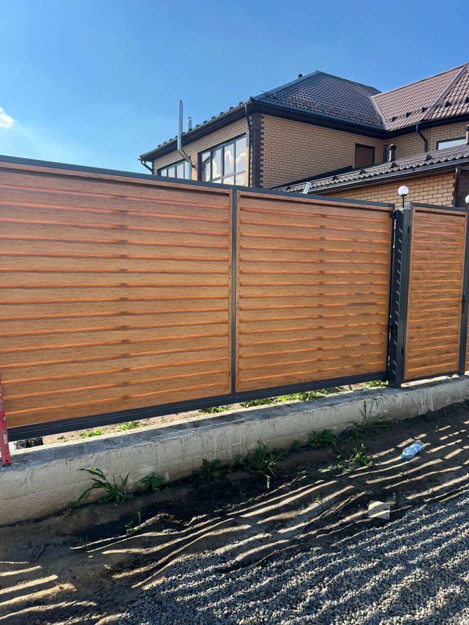 Забор-жалюзи из ламелей Хай-Тек 57м Кипарис 2xPrintech двусторонний фото 3 в Сыктывкаре